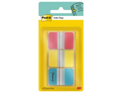 [9037979] POST-IT - Indices Adhesivos rojo, amarillo y azul 25.4x38mm (Ref.XA004806312/686-RYB)