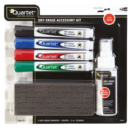 [2079101] REXEL - KIT 4 ROTULADORES PARA PIZARRA BLANCA + BORRADOR DE ESPUMA + SPRAY LIMPIADOR (Ref.1903798)