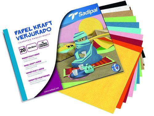 [9936112] SADIPAL - BLOCK MANUALIDADES 20 hojas PAPEL KRAFT (Ref.6208)