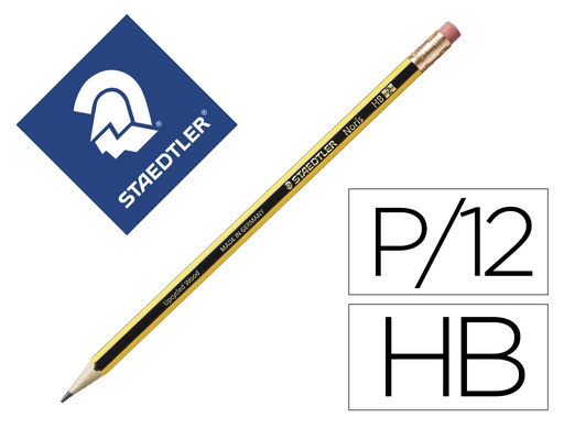 [9073093] STAEDTLER - Lapiz Noris 122 Madera HB Grafito (Ref.122-HB)
