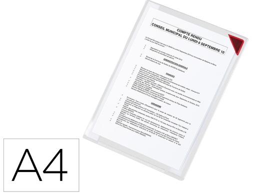 [9076174] TARIFOLD - Fundas Señaliazacion 5 ud A4 Bandas adhesivas (Ref.194770)