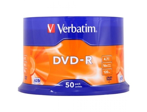 [1321816] VERBATIM - Dvd+R Advanced azo BOBINA 50 16X 4.7GB (CANON L.P.I. 10,5€ Incluido) (Ref.43548)