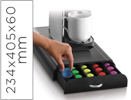 [9078561] CEP - Organizador con 1 cajón,4 separadores, capacidad 50 monodosis Nespresso® (Ref.2230050011)