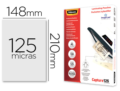 [2155168] FELLOWES - Pack 100 Bolsas Plastificar 154x216 A5 (Ref.5307302)