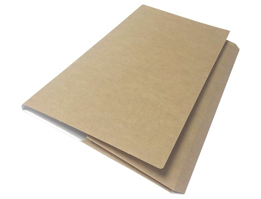 [1796699] GIO - Subcarpetas Caja 25 ud Pocket Folio Cartulina Con bolsa fuelle Kraft bicolor 240 G (Ref.400018771)