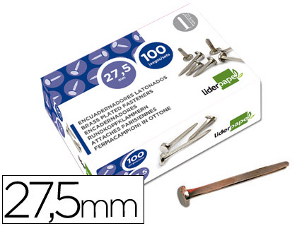 [2002834] LIDERPAPEL - ENCUADERNADORES N.6 27,5 MM -CAJA DE 100 (Ref.FS14)