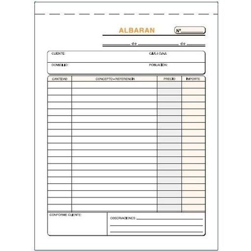 [9942735] LOAN - TALONARIO ALBARANES 4º NATU TRIPLI (64NT) (Ref.T-122)