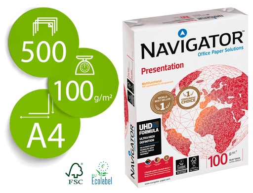 [9028243] NAVIGATOR - Presentation. Papel multifuncion 500h 100 g. A4 (Ref.0569PN)