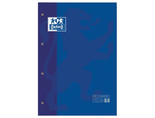 [9072508] OXFORD - Recambio de papel 80h A4 Cuadricula 5x5 Azul (Ref.100102760)