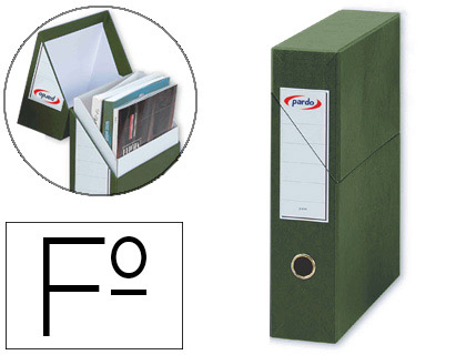 [9063098] PARDO - Estuche archivador Lomo 80mm A4 Verde (Ref.245604)
