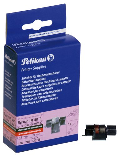 [2044292] PELIKAN - RODILLO ENTINTADO IR40T NEGRO/ROJO 1 UNIDAD (Ref.335708)