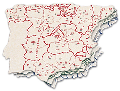 [2004916] PLANTILLA PLASTICO MAPA ESPAÑA -BOLSA DE 3 15X12,5 CM (Ref.151512 (ESCOLAR))