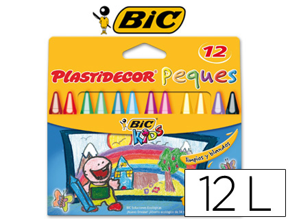 [9027269] PLASTIDECOR - Estuche 12 Ud CERAS ES Colores surtidos Triangulares (Ref.875774)