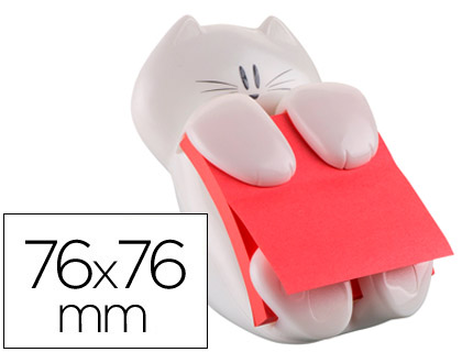[9075604] POST-IT - Dispensador notas adhesivas Gato 76x76mm (Ref.HK100008372)