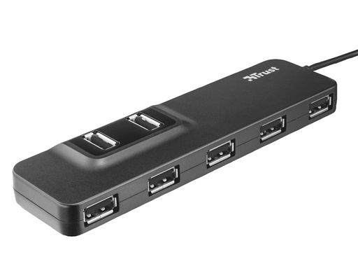 [2063872] TRUST - HUB USB 2.0 OILA 7 PUERTOS INCLUYE ADAPTADOR CORRIENTE (Ref.20576)