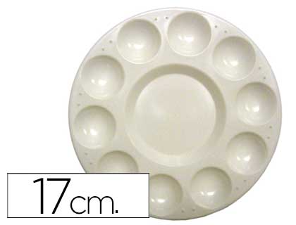 [2057259] ARTIST - PALETA PLASTICO CIRCULAR CON 10 HUECOS TAMAÑO 17CM (Ref.A15408/4610009)