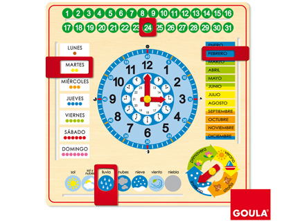 [2054863] DISET - RELOJ CALENDARIO CASTELLANO (Ref.51305)