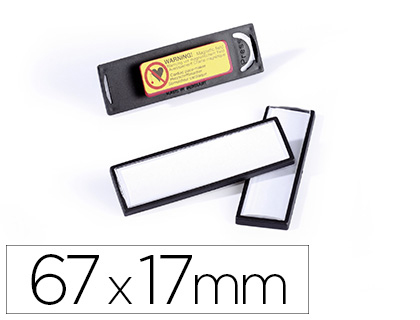 [2155690] DURABLE - Portanombres Con iman 17x67 mm etiqueta blanca (Ref.8132-01)
