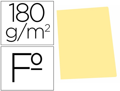 [9059402] ELBA - Subcarpeta Folio Amarillo pastel 180 G (Ref.400040605)