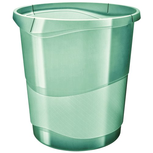 [2153837] ESSELTE - PAPELERA PLASTICO COLOUR ICE 14 LITROS COLOR VERDE (Ref.626290)