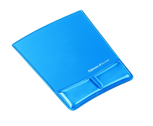[1802536] FELLOWES - Alfombrilla de ratón con reposamuñecas HEALTH-V Azul Gel (Ref.9182201)