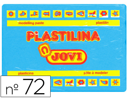 [2022159] JOVI - PLASTILINA 72 AZUL CLARO -UNIDAD -TAMAÑO GRANDE (Ref.72-12)