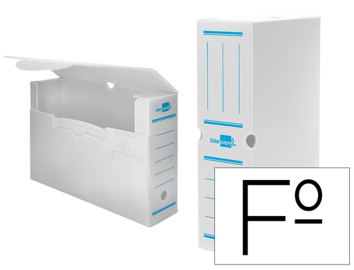 [2016447] LIDERPAPEL - Archivador Definitivo PLASTICO BLANCO TAMAÑO 36X26X10 CM (Ref.DF06)