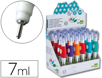 [2037234] LIDERPAPEL - CORRECTOR LAPIZ ROLLER -PUNTA METALICA DE 1.6 MM CAPACIDAD 7 ML -EXPOSITOR DE 24 UNIDADES (Ref.RR03)