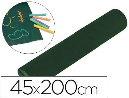 [2077246] LIDERPAPEL - PIZARRA ROLLO ADHESIVO 45X200 CM PARA TIZA COLOR VERDE (Ref.PZ14)