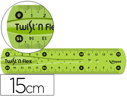 [9048840] MAPED - Regla Twist´n Flex 15cm Flexible Colores surtidos (Ref.279110)