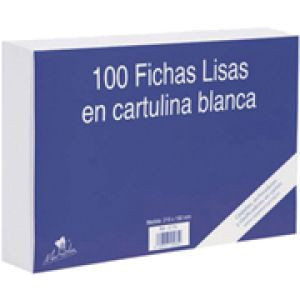 [1944793] MARIOLA - PACK 100 FICHAS LISAS CARTULINA DIMENSIONES 150x100 MM (Ref.3113L)