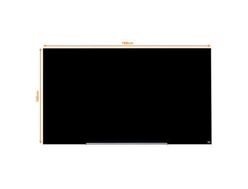 [1937176] NOBO - Pizarra Diamond Glass Negro 1883x1053 (Ref.1905182)