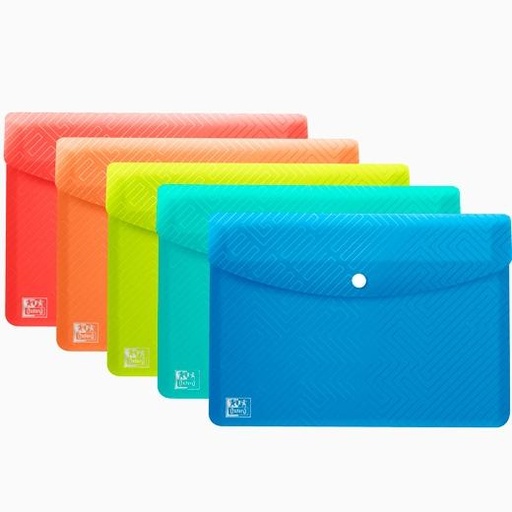 [9934092] OXFORD - CARPETA ELBA URBAN DOSSIER BROCHE POLIPROPILENO DIN A6 PACK DE 5 COLORES SURTIDOS (Ref.400147028)