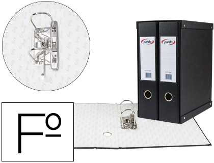 [9075410] PARDO - Módulo Archivador 2 ud Folio Lomo 70mm Negro (Ref.924201)