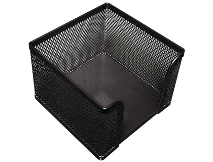 [2029622] Q-CONNECT - SOPORTE TACO DE PAPEL METALICO REJILLA NEGRO 95X95X80 MM (Ref.KF00878)