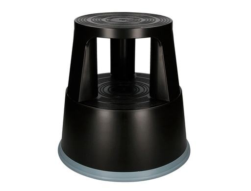 [2024640] Q-CONNECT - TABURETE RUEDAS RETRACTILES TRES RUEDAS -DOS NIVELES NEGRO (Ref.KF00633)
