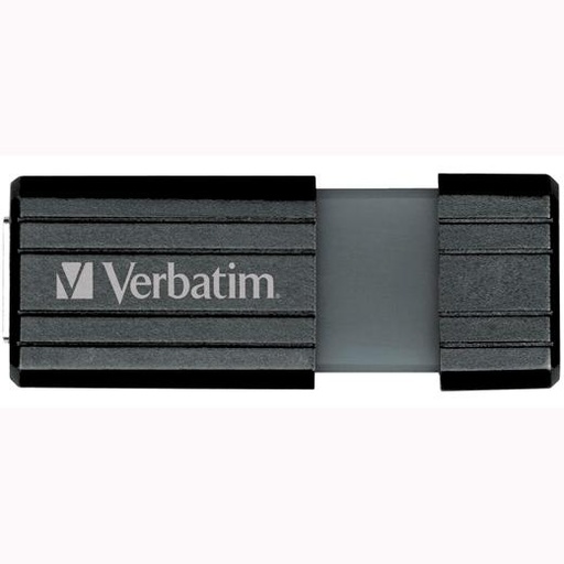 [1482946] VERBATIM - Memoria USB Store'n' Go PinStripe USB 32GB Negro Retráctil (CANON L.P.I. 0,24€ Incluido) (Ref.49064)