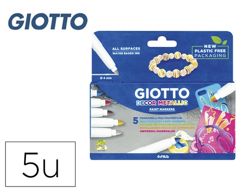 [9047455] FILA - Estuches rotuladores 5 Ud Metalizados (Ref.452900)