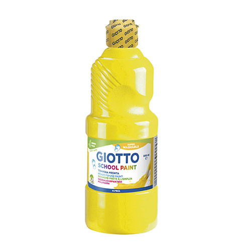 [9073590] GIOTTO - Témpera LAVABLE BOTELLA 500 ML. COLOR AMARILLO (Ref.535302)