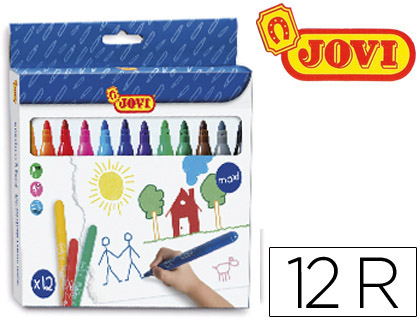 [2026853] JOVI - ROTULADOR MAXI 13 MM CAJA DE 12 ROTULADORES SURTIDOS (Ref.1712)