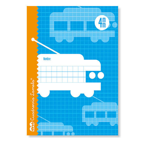 [1006004] LAMELA - Libreta 30h 4º Cuadricula 4x4 Azul 0 (Ref.6004)