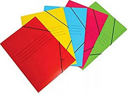 [9942632] MARIOLA - CARPETA de GOMAS y SOLAPAS SIMILPRESPAN CARTON FORRADO Fº ROJO (Ref.1525RO)