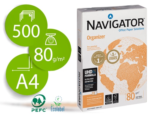 [9028237] NAVIGATOR - P.500H PAP ORGANIZER A4 80 G (Ref.1581UN)