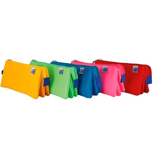 [2162288] OXFORD - Bolso escolar portatodo kangoo kids triple colores surtidos 220x80x100 mm (Ref. 400150286)