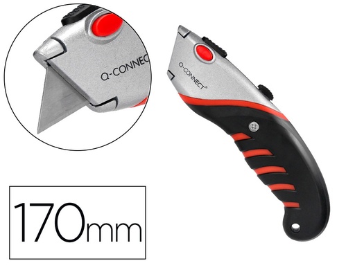 [2077855] Q-CONNECT - CUTER SX1500 METALICO ANCHO NEGRO Y ROJO CON MANGO DE PLASTICO (Ref.KF16815)