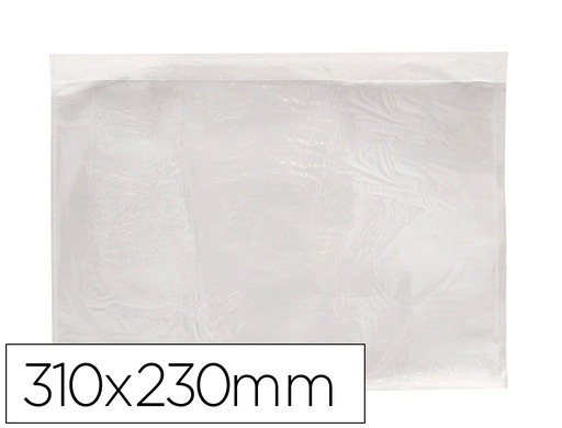 [2156171] Q-CONNECT - Sobre autoadhesivo portadocumentos 310x230 mm ventana transparente paquete de 100 unidades (Ref. KF11301)