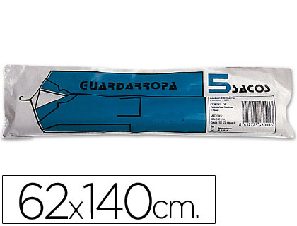 [2016713] SACO GUARDARROPA GALGA 100 CM -ROLLO DE 5 SACOS (Ref.62X140)