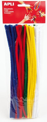 [1946032] APLI - Bolsa 50 LIMPIAPIPAS. 5 COLORES SURTIDOS. (Ref.13065)
