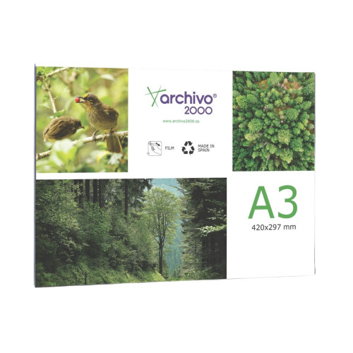 [9933108] ARCHIVO 2000 - EXPOSITOR MULTIUSOS MURAL A.2000 ADHESIVO A3 HORIZONTAL PREMIUM CRISTAL (Ref.6157A CS TP)