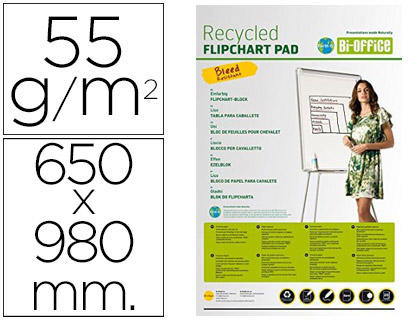 [2077883] BI-OFFICE - BLOC CONGRESO PAPEL RECICLADO 55 GRS 650X980 MM (Ref.FL0311803)